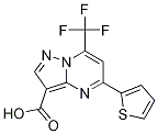 5-(2-チエニル)-7-(トリフルオロメチル)ピラゾロ[1,5-A]ピリミジン-3-カルボン酸 化学構造式