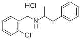 (+)-N-(o-chlorobenzyl)-alpha-methylphenethylamine hydrochloride Struktur