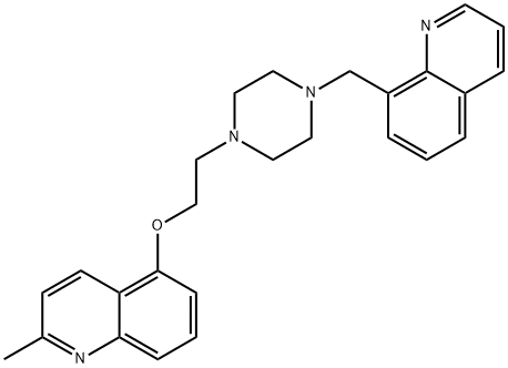 2 - 甲基-5 - [2 - [4 - (8 -甲基喹啉) - 1 - 哌嗪基]乙氧基]- 喹啉, 584555-10-2, 结构式