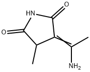3-(1-アミノエチリデン)-4-メチル-2,5-ピロリジンジオン 化学構造式