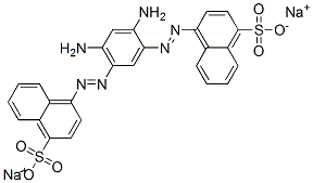4,4'-[(4,6-ジアミノ-1,3-フェニレン)ビス(アゾ)]ビス(1-ナフタレンスルホン酸ナトリウム) 化学構造式