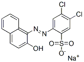 sodium 4,5-dichloro-2-[(2-hydroxy-1-naphthyl)azo]benzenesulphonate  Struktur
