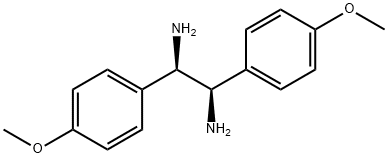 (1R,2R)-1,2-Bis(4-methoxyphenyl)ethylenediamine Struktur