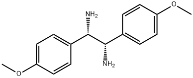 (1S,2S)-二(4-甲氧基苯)-1,2-乙二胺, 58520-04-0, 结构式