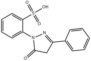 2-(5-氧代-3-苯基-4H-吡唑-1-基)苯磺酸, 5855-68-5, 结构式
