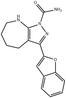 Pyrazolo[3,4-b]azepine-1(4H)-carboxamide, 3-(2-benzofuranyl)-5,6,7,8-tetrahydro- (9CI) Structure