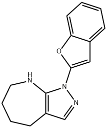 Pyrazolo[3,4-b]azepine, 1-(2-benzofuranyl)-1,4,5,6,7,8-hexahydro- (9CI) Structure