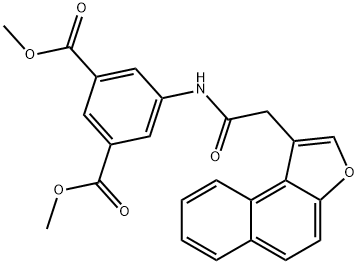 1,3-Benzenedicarboxylicacid,5-[(naphtho[2,1-b]furan-1-ylacetyl)amino]-,dimethylester(9CI) Structure