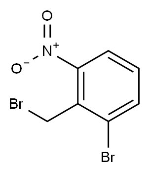 1-ブロモ-2-(ブロモメチル)-3-ニトロベンゼン 化学構造式