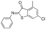 6-chloro-4-methyl-2-(phenylimino)benzo[b]thiophen-3(2H)-one Struktur