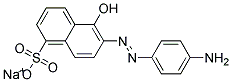 6-[(4-アミノフェニル)アゾ]-5-ヒドロキシ-1-ナフタレンスルホン酸ナトリウム 化学構造式