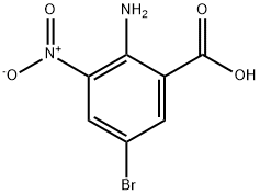 2-アミノ-5-ブロモ-3-ニトロ安息香酸 化学構造式