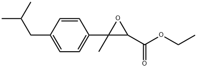 3-甲基-3-[4-(2-甲基丙基)苯基]环氧乙烷羧酸乙酯, 58609-71-5, 结构式