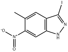 3-碘-5-甲基-6-硝基-1H-吲唑, 586330-45-2, 结构式