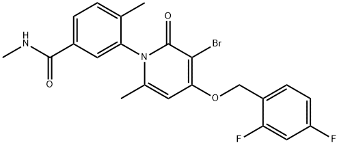 3-(3-ブロモ-4-((2,4-ジフルオロベンジル)オキシ)-6-メチル-2-オキソピリジン-1(2H)-イル)-N,4-ジメチルベンズアミド