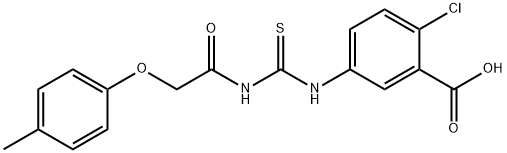2-CHLORO-5-[[[[(4-METHYLPHENOXY)ACETYL]AMINO]THIOXOMETHYL]AMINO]-BENZOIC ACID Structure