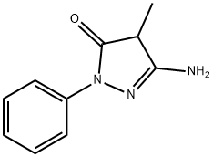 3-アミノ-4-メチル-1-フェニル-2-ピラゾリン-5-オン 化学構造式