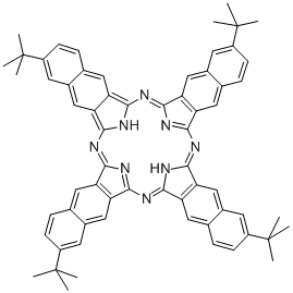 2,11,20,29-四叔丁基-2,3-萘酞菁 结构式