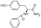 L-ベンゾイル-L-チロシンアミド 化学構造式
