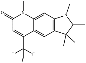 1,2,3,8-テトラヒドロ-1,2,3,3,8-ペンタメチル-5-(トリフルオロメチル)-7H-ピロロ[3,2-g]キノリン-7-オン 化学構造式