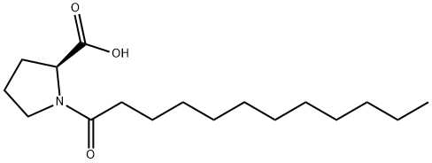 N-十二碳酰基-L-脯氨酸, 58725-39-6, 结构式