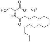 N-十六碳酰-L-丝氨酸钠, 58725-46-5, 结构式