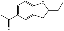 2-エチル-2,3-ジヒドロ-5-アセチルベンゾフラン 化学構造式
