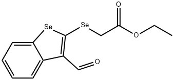 [[3-ホルミルベンゾ[b]セレノフェン-2-イル]セレノ]酢酸エチル 化学構造式