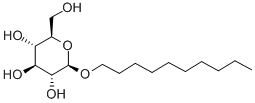 癸基 Β-D-吡喃葡萄糖苷, 58846-77-8, 结构式