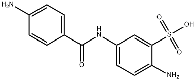 2-amino-5-(4-aminobenzamido)benzenesulfonic acid Structure
