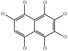 1,2,3,4,5,6,8-ヘプタクロロナフタレン 化学構造式