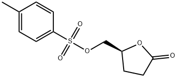 (S)-(+)-Γ-トルエンスルホニルメチル-Γ-ブチロラクトン 化学構造式