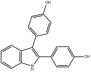 4,4'-[1H-Indole-2,3-diyl]bis(phenol) Structure