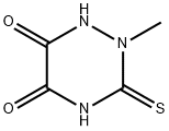 テトラヒドロ-2-メチル-3-チオキソ-1,2,4-トリアジン-5,6-ジオン 化学構造式