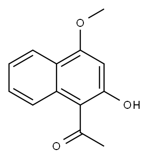 1-Acetyl-4-methoxy-2-naphthol 结构式