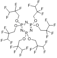 ヘキサキス(2,2,3,3-テトラフルオロプロポキシ)ホスファゼン 化学構造式