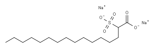 2-磺酸基棕榈酸二钠 结构式