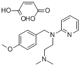 N-[(4-甲氧苯基)甲基]-N-(2-吡啶基)-N’,N’-二甲基-乙二胺马来酸盐 结构式