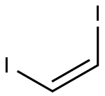 (Z)-1,2-ジヨードエテン 化学構造式