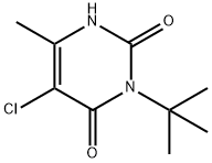 3-tert-ブチル-5-クロロ-6-メチルウラシル 化学構造式