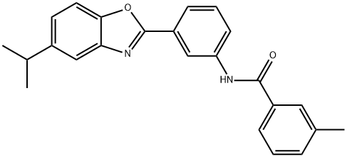 Benzamide, 3-methyl-N-[3-[5-(1-methylethyl)-2-benzoxazolyl]phenyl]- (9CI) Struktur