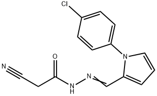 Acetic acid, cyano-, [[1-(4-chlorophenyl)-1H-pyrrol-2-yl]methylene]hydrazide (9CI) 结构式