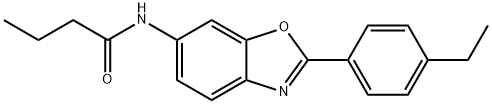 Butanamide, N-[2-(4-ethylphenyl)-6-benzoxazolyl]- (9CI) Structure