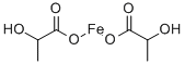ビス(2-ヒドロキシプロパン酸)鉄(II) 化学構造式