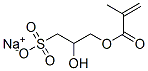 2-Hydroxy-3-(methacryloyloxy)-1-propanesulfonic acid sodium salt Struktur