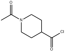1-アセチル-4-ピペリジンカルボン酸クロリド 化学構造式