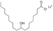 9-Hydroxyoctadecanoic acid lithium salt Structure