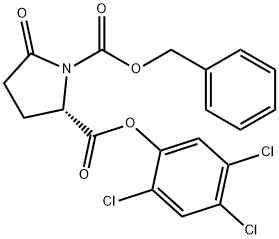 (2S)-5-Oxo-1,2-pyrrolidinedicarboxylic acid 1-benzyl 2-(2,4,5-trichlorophenyl) ester Struktur