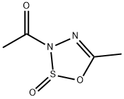 3H-1,2,3,4-Oxathiadiazole, 3-acetyl-5-methyl-, 2-oxide (9CI) Structure