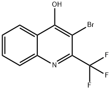 3-BROMO-4-HYDROXY-2-(TRIFLUOROMETHYL)QUINOLINE Structure